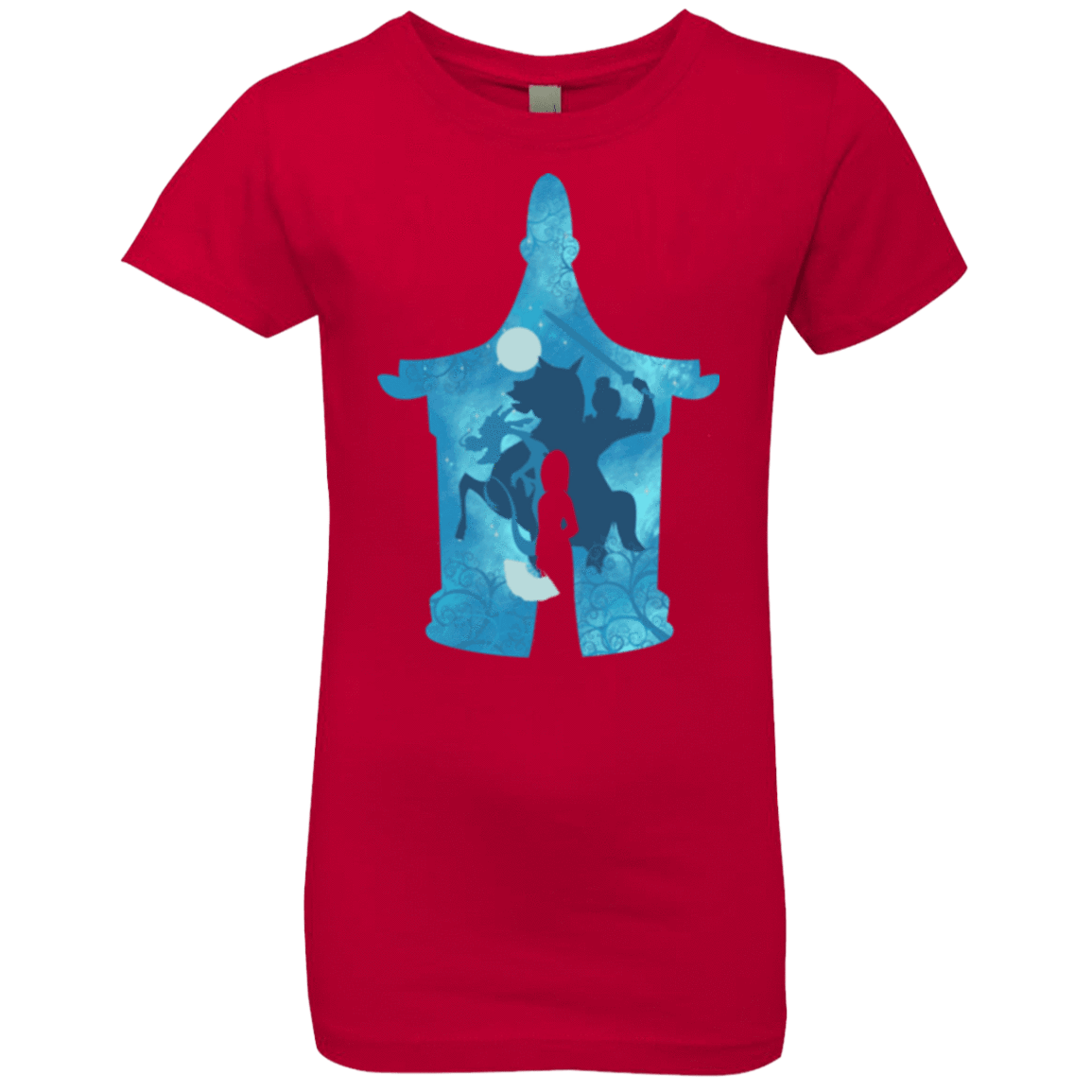 T-Shirts Red / YXS Chinese Portrait Girls Premium T-Shirt