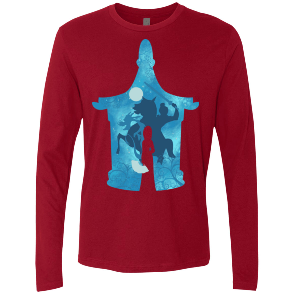T-Shirts Cardinal / S Chinese Portrait Men's Premium Long Sleeve