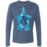 T-Shirts Indigo / S Chinese Portrait Men's Premium Long Sleeve