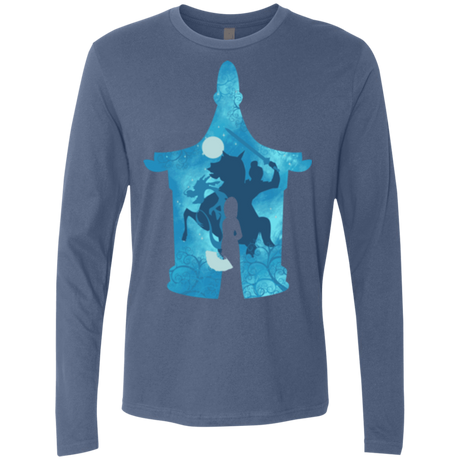T-Shirts Indigo / S Chinese Portrait Men's Premium Long Sleeve