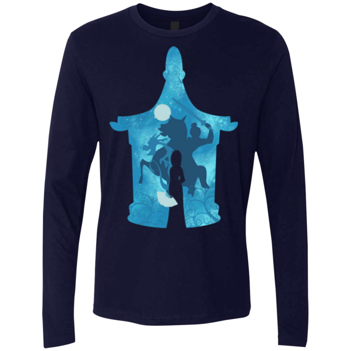 T-Shirts Midnight Navy / S Chinese Portrait Men's Premium Long Sleeve