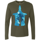 T-Shirts Military Green / S Chinese Portrait Men's Premium Long Sleeve