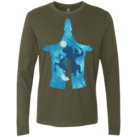 T-Shirts Military Green / S Chinese Portrait Men's Premium Long Sleeve