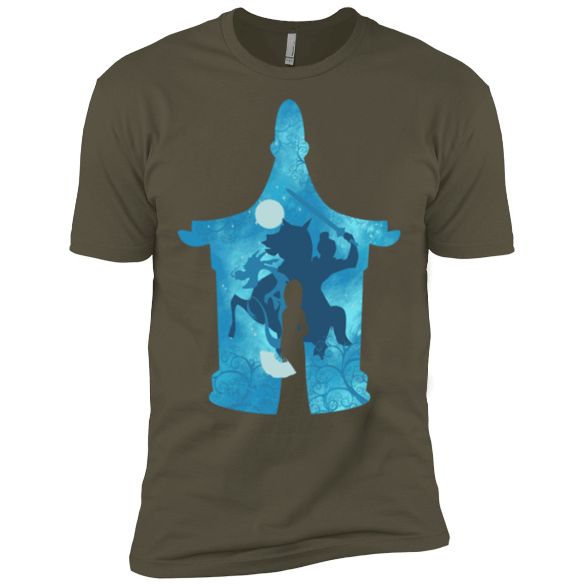 T-Shirts Military Green / X-Small Chinese Portrait Men's Premium T-Shirt