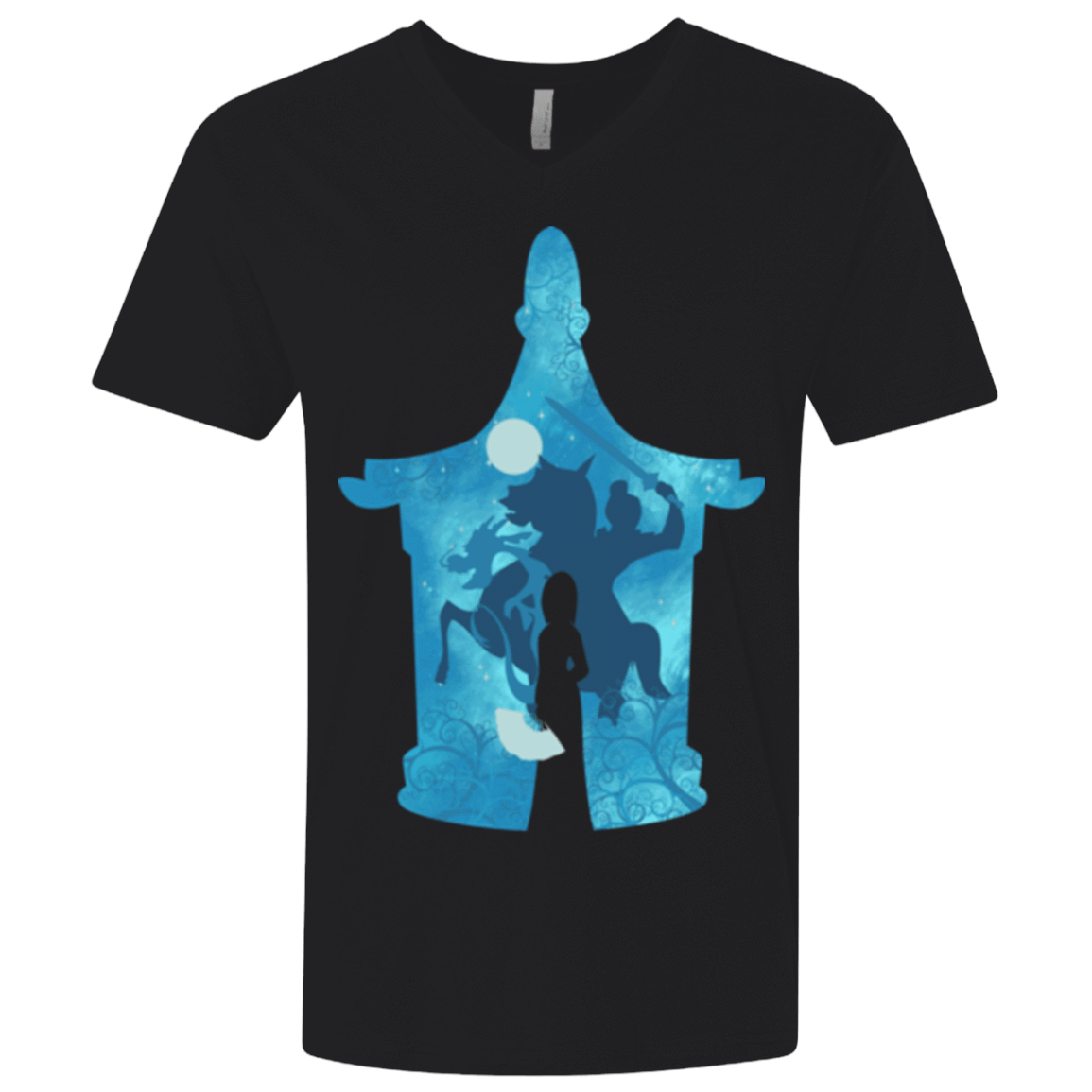 T-Shirts Black / X-Small Chinese Portrait Men's Premium V-Neck