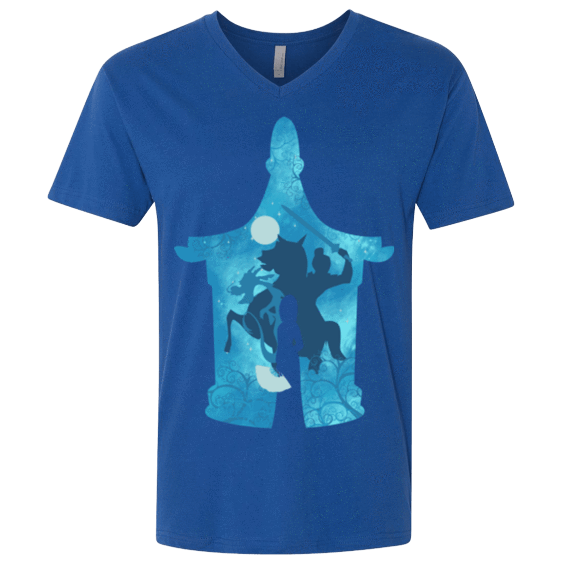 T-Shirts Royal / X-Small Chinese Portrait Men's Premium V-Neck
