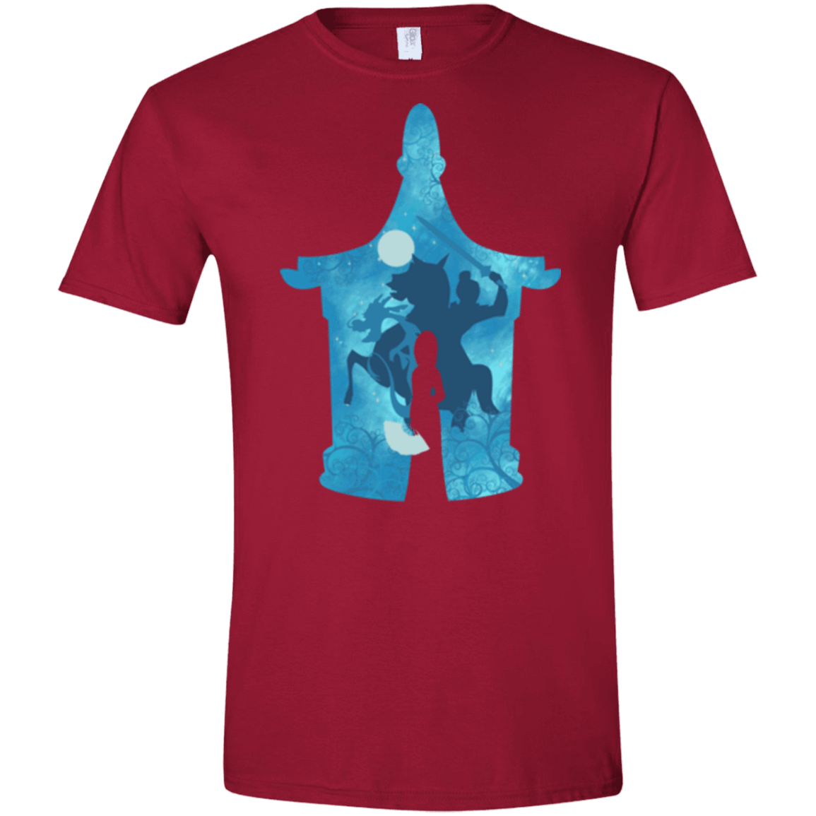 T-Shirts Cardinal Red / S Chinese Portrait Men's Semi-Fitted Softstyle