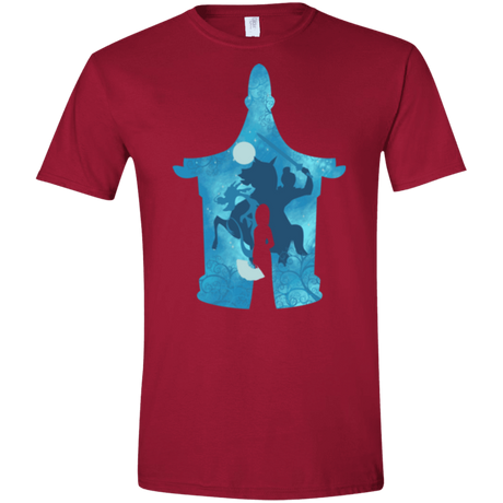 T-Shirts Cardinal Red / S Chinese Portrait Men's Semi-Fitted Softstyle