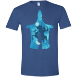 T-Shirts Heather Royal / X-Small Chinese Portrait Men's Semi-Fitted Softstyle