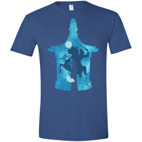 T-Shirts Heather Royal / X-Small Chinese Portrait Men's Semi-Fitted Softstyle