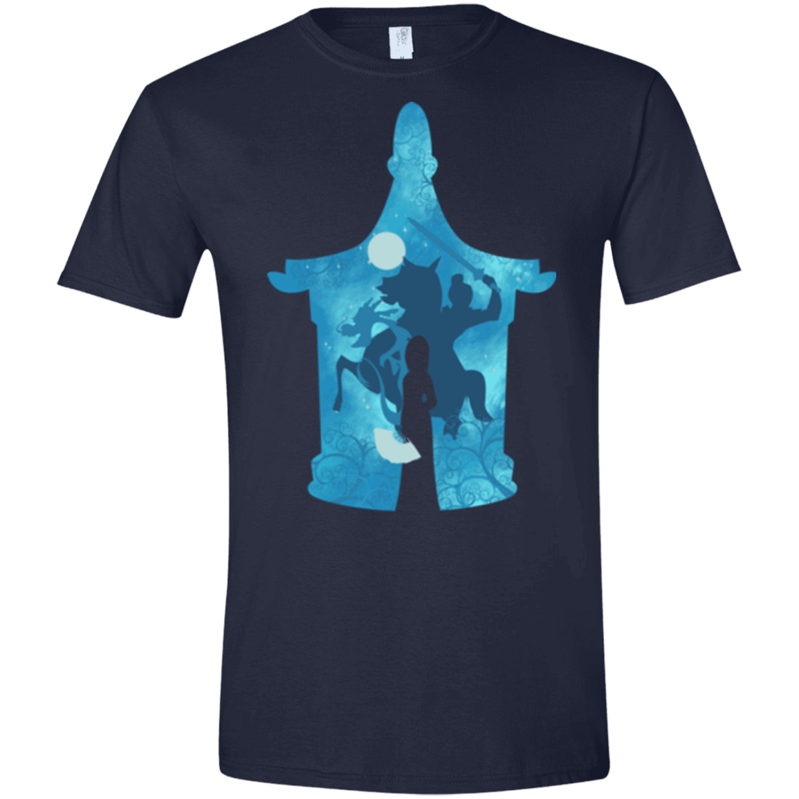 T-Shirts Navy / X-Small Chinese Portrait Men's Semi-Fitted Softstyle