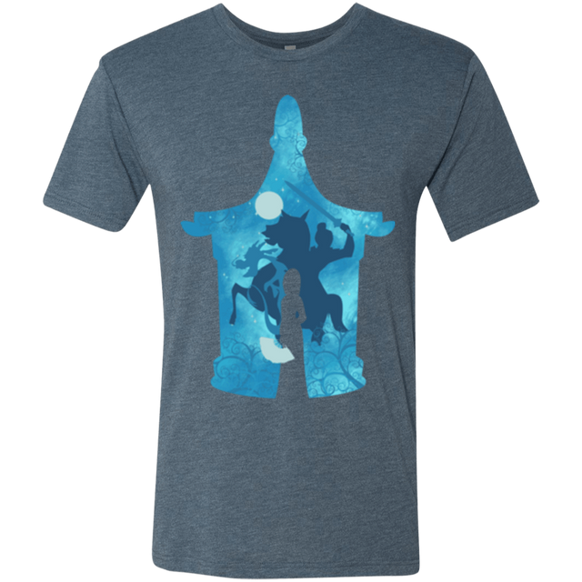 T-Shirts Indigo / S Chinese Portrait Men's Triblend T-Shirt