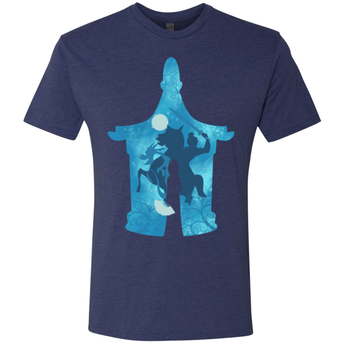 T-Shirts Vintage Navy / S Chinese Portrait Men's Triblend T-Shirt
