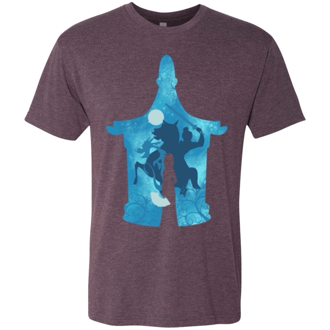 T-Shirts Vintage Purple / S Chinese Portrait Men's Triblend T-Shirt