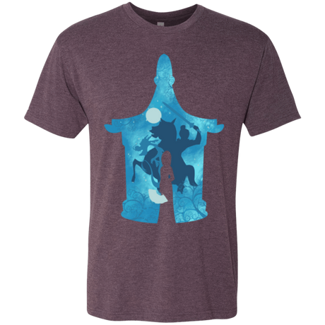 T-Shirts Vintage Purple / S Chinese Portrait Men's Triblend T-Shirt