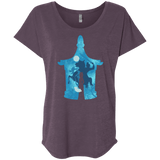 T-Shirts Vintage Purple / X-Small Chinese Portrait Triblend Dolman Sleeve