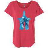 T-Shirts Vintage Red / X-Small Chinese Portrait Triblend Dolman Sleeve