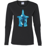 T-Shirts Black / S Chinese Portrait Women's Long Sleeve T-Shirt
