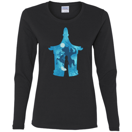 T-Shirts Black / S Chinese Portrait Women's Long Sleeve T-Shirt