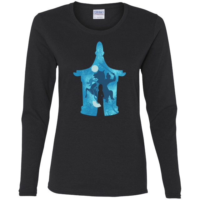 T-Shirts Black / S Chinese Portrait Women's Long Sleeve T-Shirt