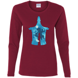 T-Shirts Cardinal / S Chinese Portrait Women's Long Sleeve T-Shirt