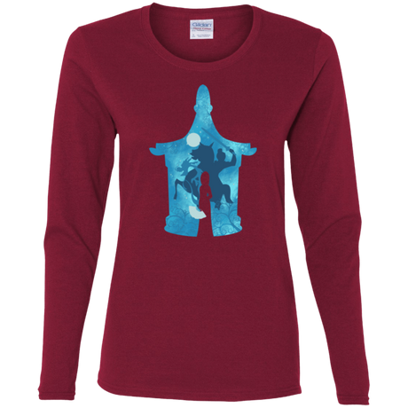 T-Shirts Cardinal / S Chinese Portrait Women's Long Sleeve T-Shirt
