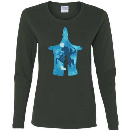 T-Shirts Forest / S Chinese Portrait Women's Long Sleeve T-Shirt
