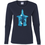 T-Shirts Navy / S Chinese Portrait Women's Long Sleeve T-Shirt