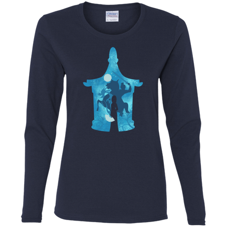 T-Shirts Navy / S Chinese Portrait Women's Long Sleeve T-Shirt