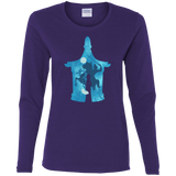 T-Shirts Purple / S Chinese Portrait Women's Long Sleeve T-Shirt