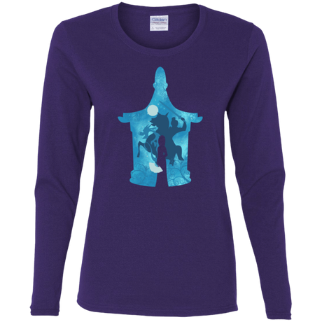 T-Shirts Purple / S Chinese Portrait Women's Long Sleeve T-Shirt