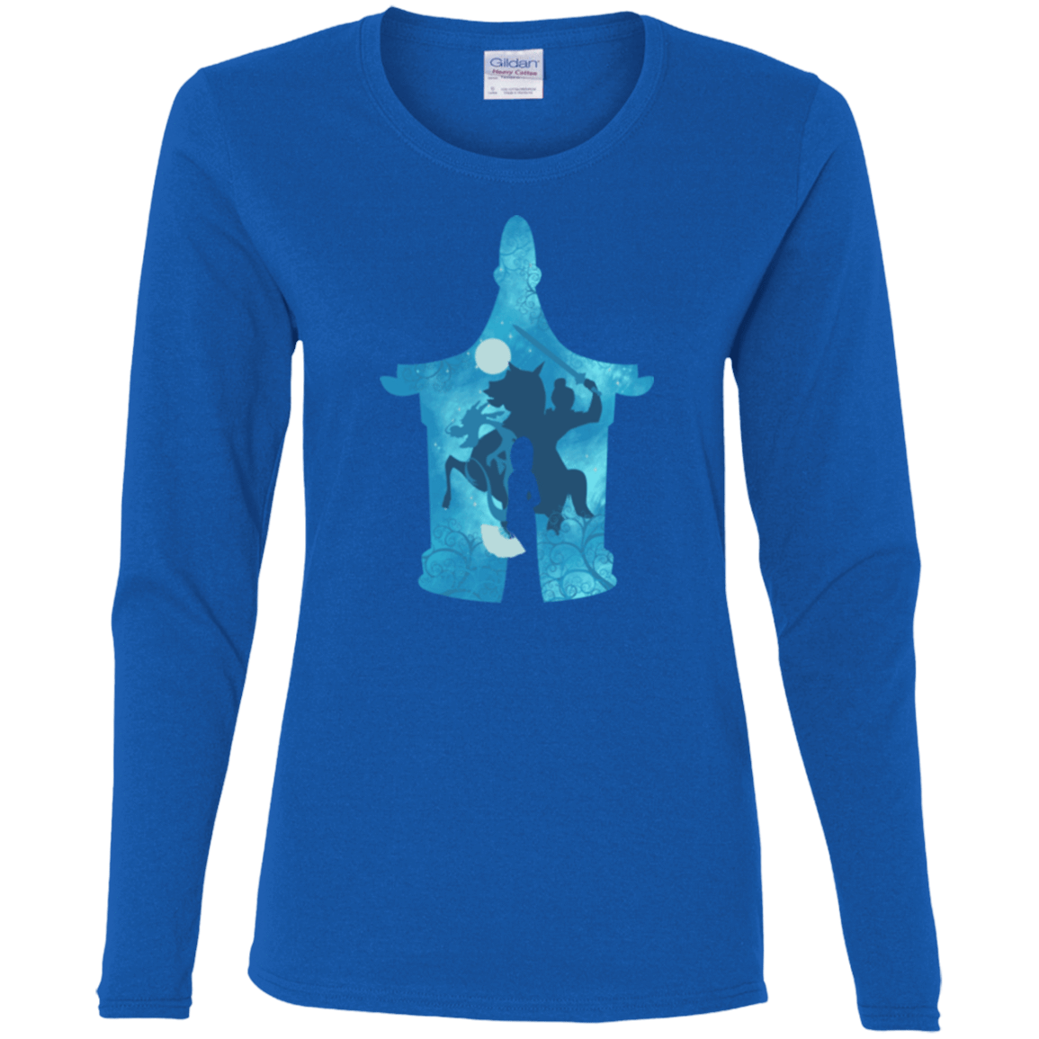 T-Shirts Royal / S Chinese Portrait Women's Long Sleeve T-Shirt