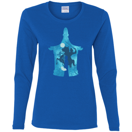 T-Shirts Royal / S Chinese Portrait Women's Long Sleeve T-Shirt