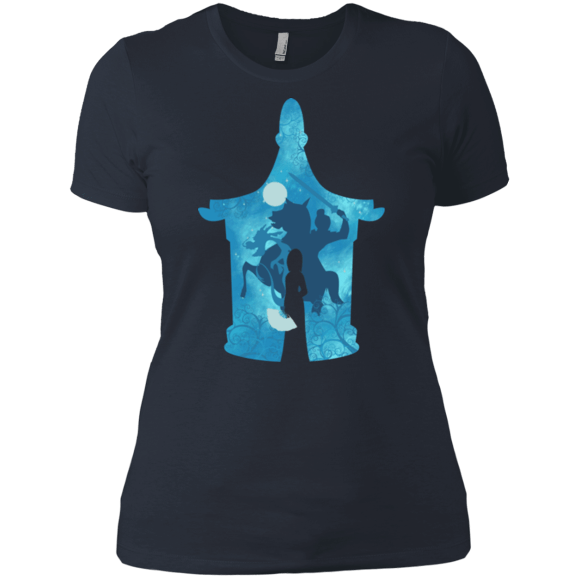 T-Shirts Indigo / X-Small Chinese Portrait Women's Premium T-Shirt