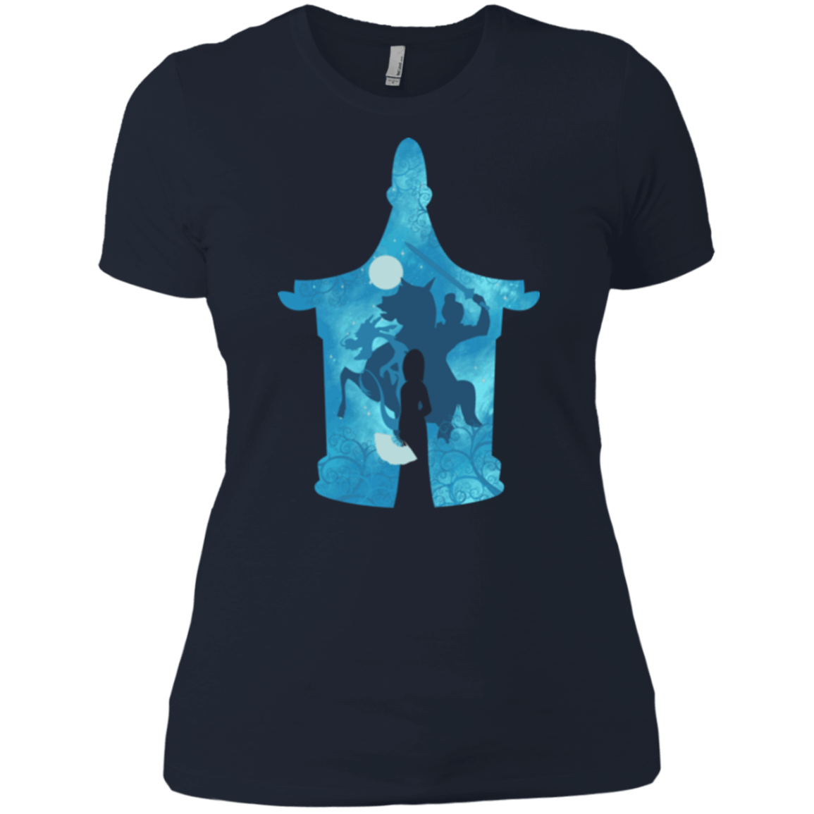 T-Shirts Midnight Navy / X-Small Chinese Portrait Women's Premium T-Shirt