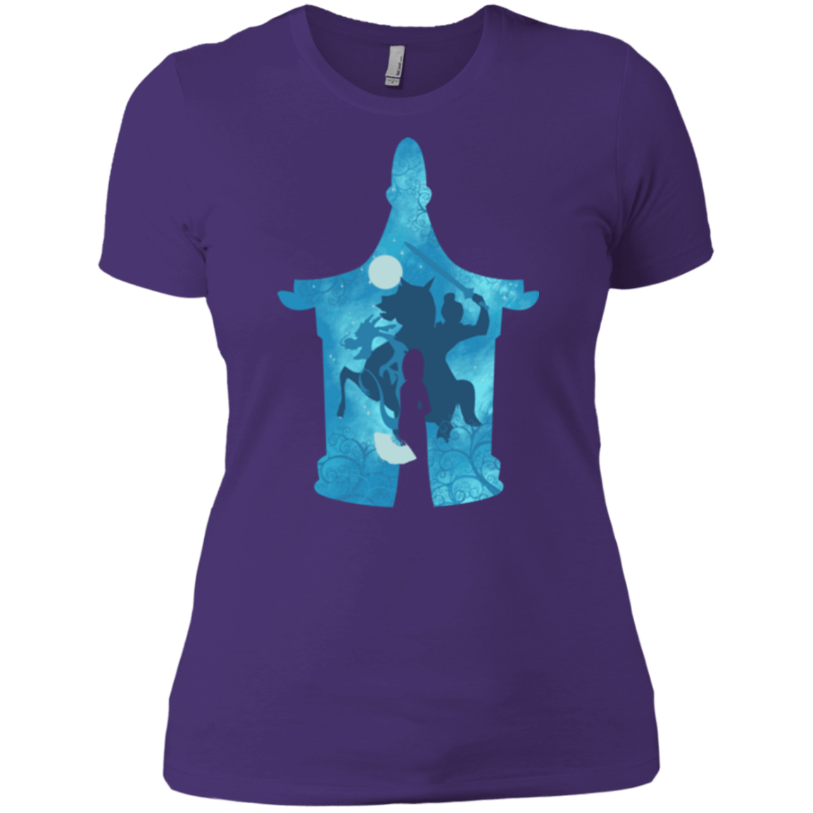 T-Shirts Purple Rush/ / X-Small Chinese Portrait Women's Premium T-Shirt