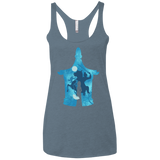 T-Shirts Indigo / X-Small Chinese Portrait Women's Triblend Racerback Tank