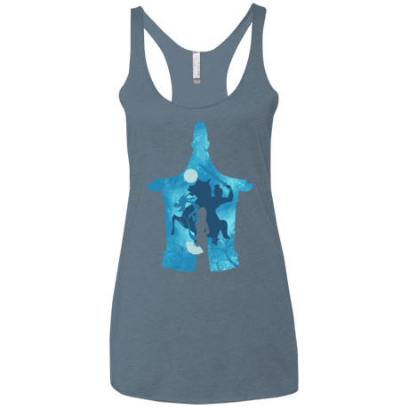 T-Shirts Indigo / X-Small Chinese Portrait Women's Triblend Racerback Tank