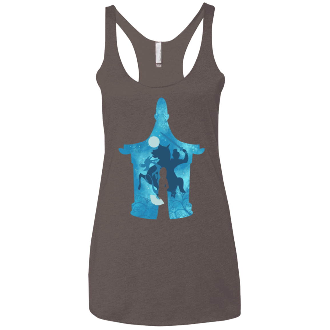 T-Shirts Macchiato / X-Small Chinese Portrait Women's Triblend Racerback Tank