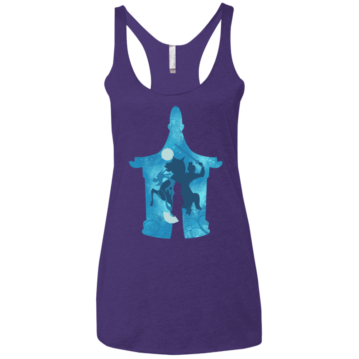 T-Shirts Purple Rush / X-Small Chinese Portrait Women's Triblend Racerback Tank