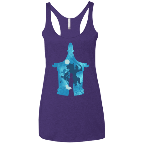 T-Shirts Purple Rush / X-Small Chinese Portrait Women's Triblend Racerback Tank