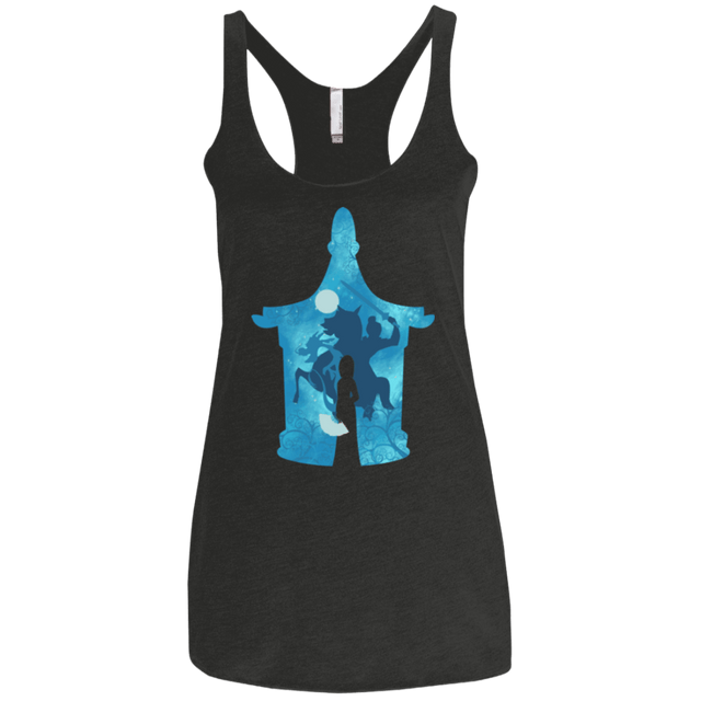 T-Shirts Vintage Black / X-Small Chinese Portrait Women's Triblend Racerback Tank