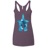 T-Shirts Vintage Purple / X-Small Chinese Portrait Women's Triblend Racerback Tank