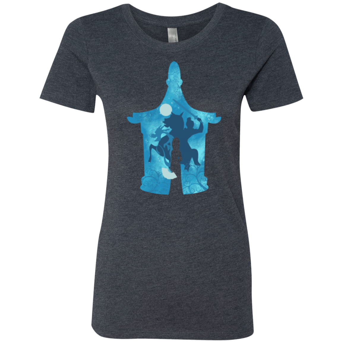 T-Shirts Vintage Navy / S Chinese Portrait Women's Triblend T-Shirt