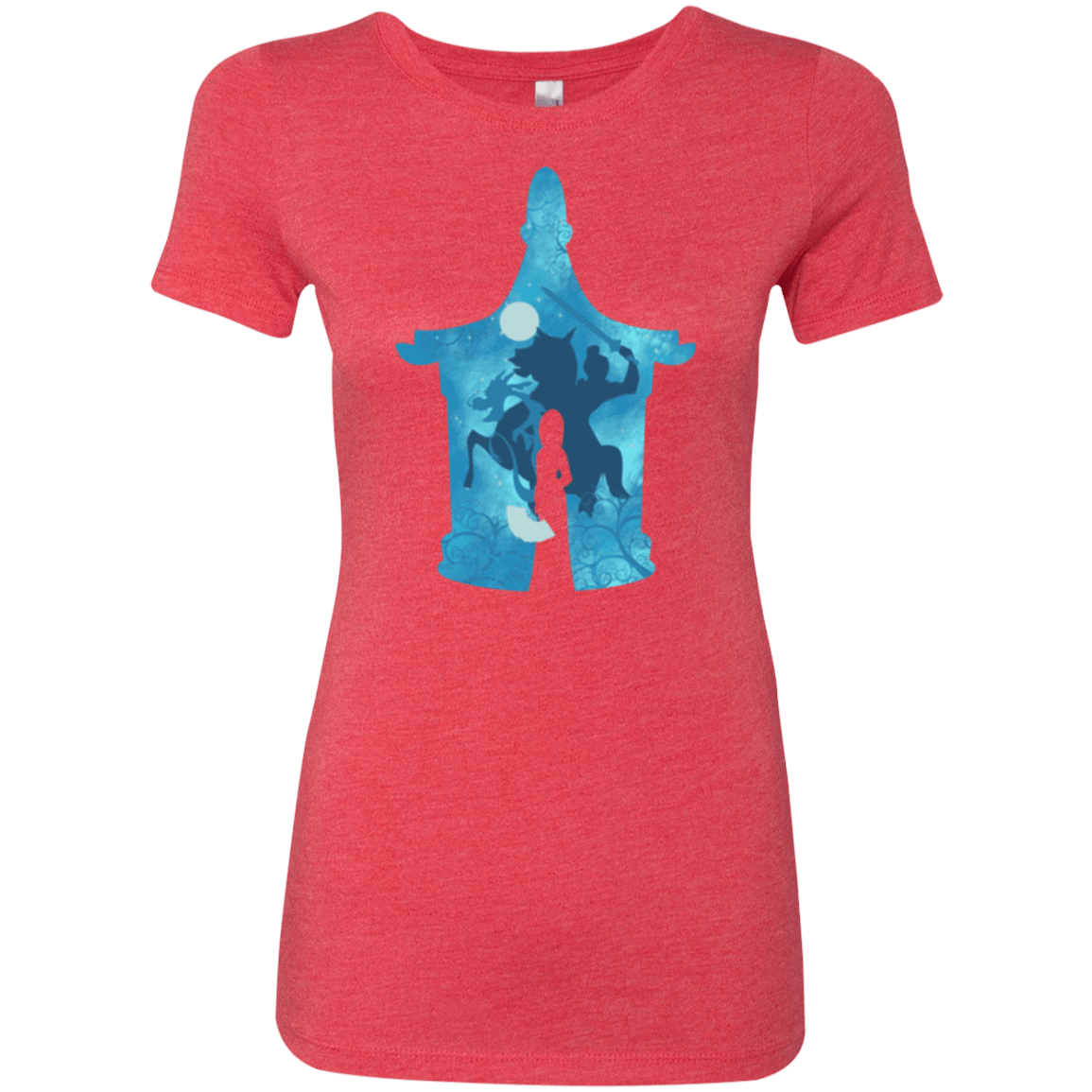 T-Shirts Vintage Red / S Chinese Portrait Women's Triblend T-Shirt