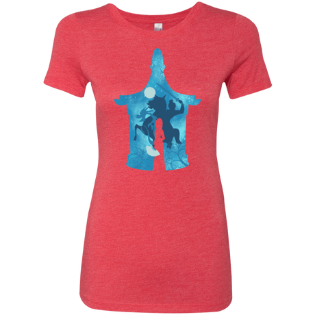 T-Shirts Vintage Red / S Chinese Portrait Women's Triblend T-Shirt
