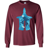 T-Shirts Maroon / YS Chinese Portrait Youth Long Sleeve T-Shirt