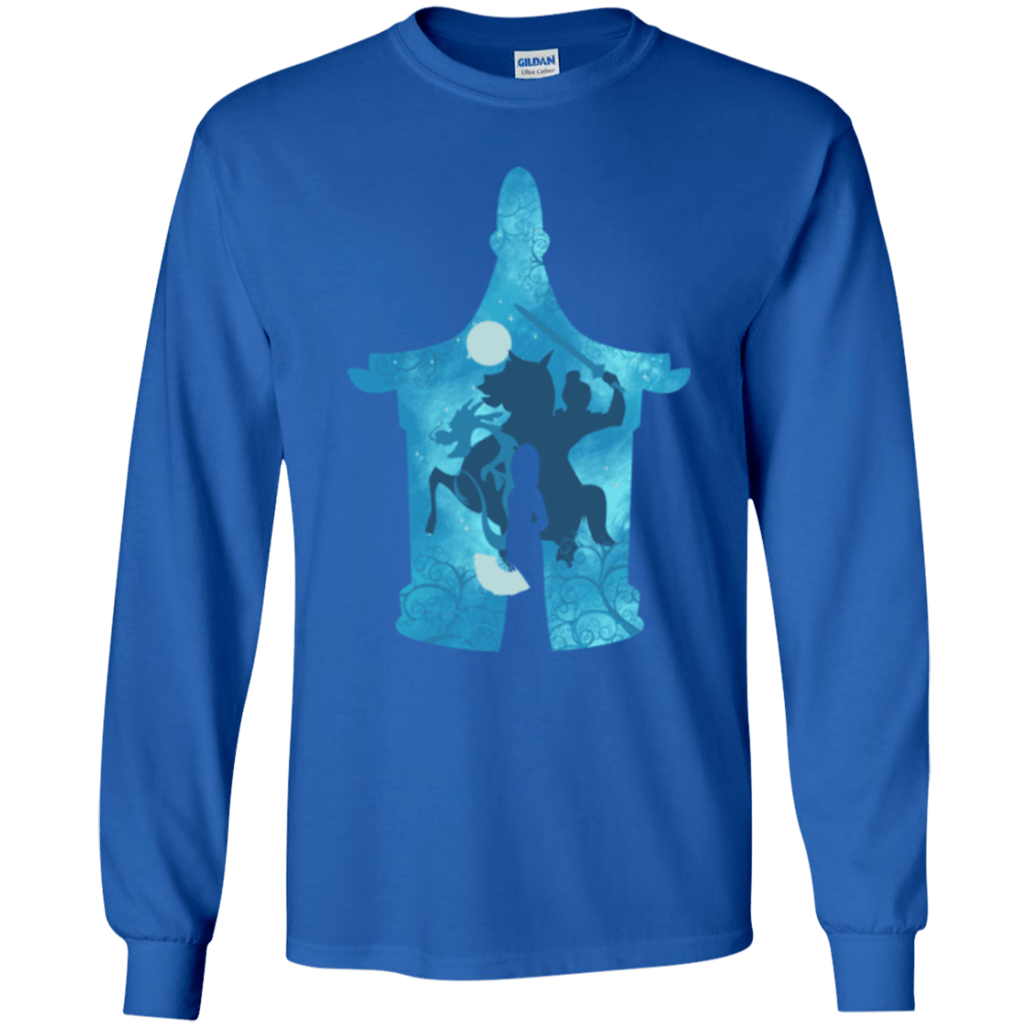T-Shirts Royal / YS Chinese Portrait Youth Long Sleeve T-Shirt