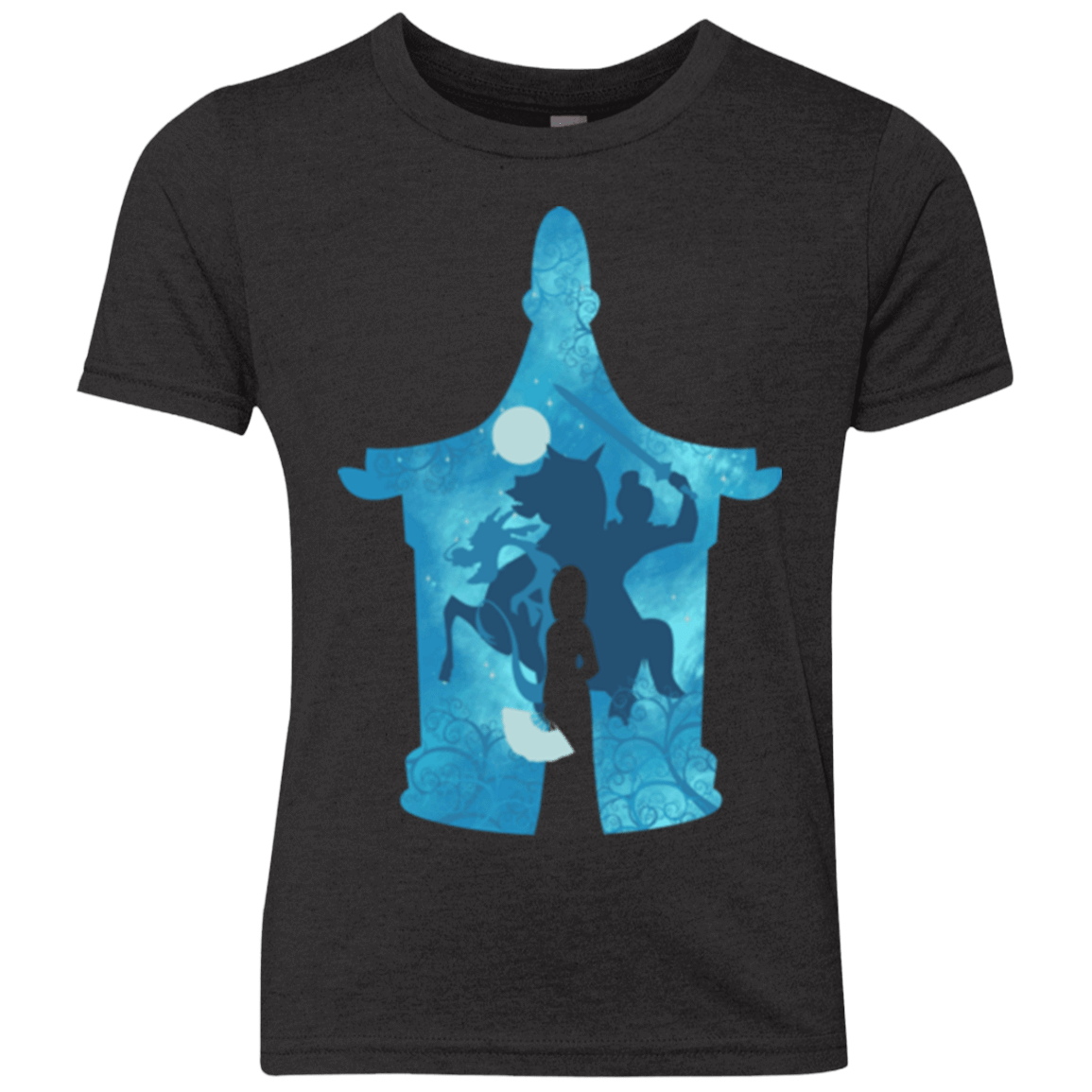 T-Shirts Vintage Black / YXS Chinese Portrait Youth Triblend T-Shirt