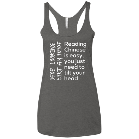 T-Shirts Premium Heather / X-Small Chinese Women's Triblend Racerback Tank